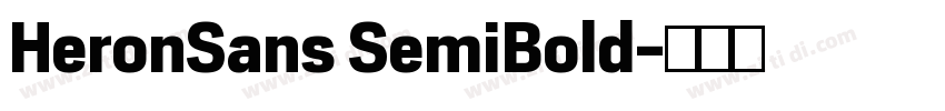 HeronSans SemiBold字体转换